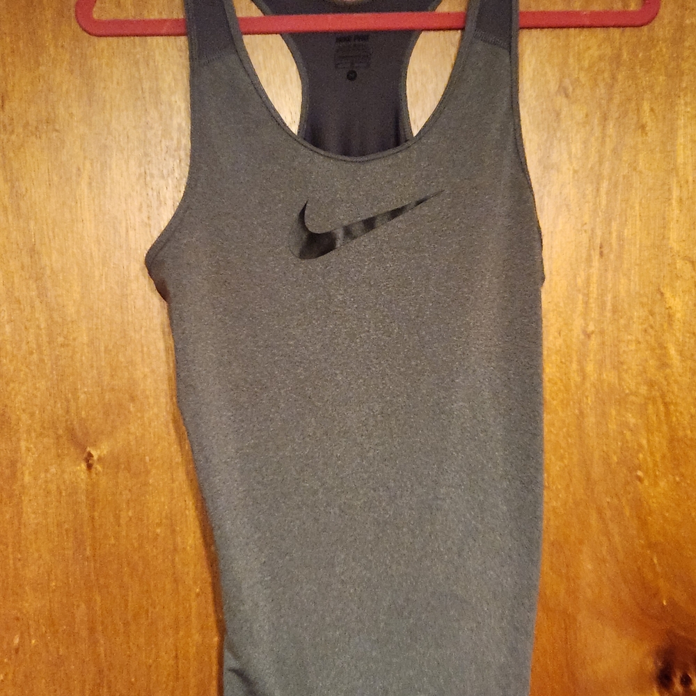 Nike Pro Tank Top Women's Medium Grey Racerback Athletic Running